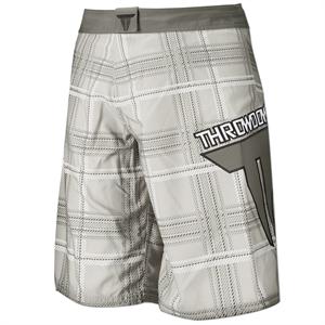 White Plaid Board Shorts